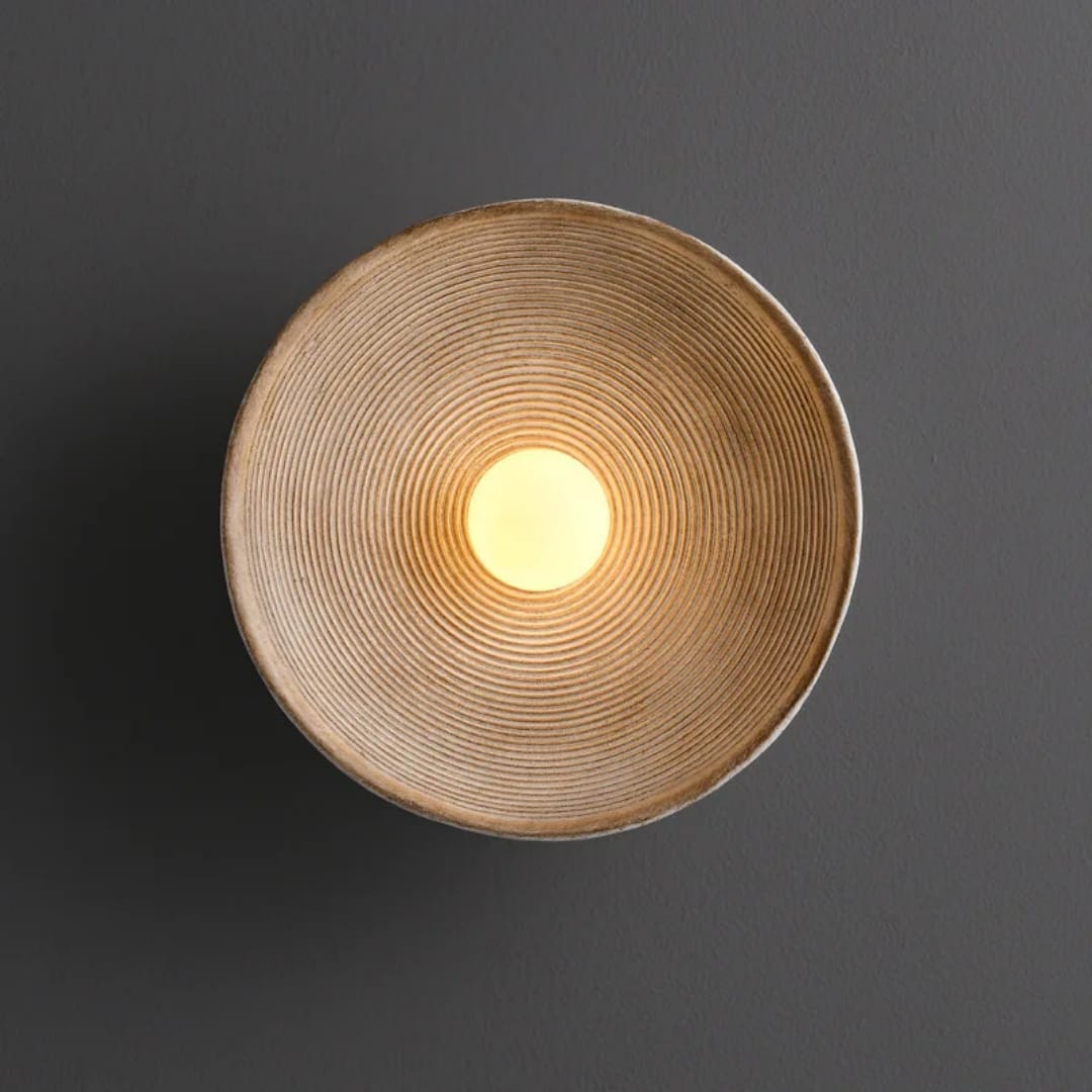 Textured Glass Dome Wall Light
