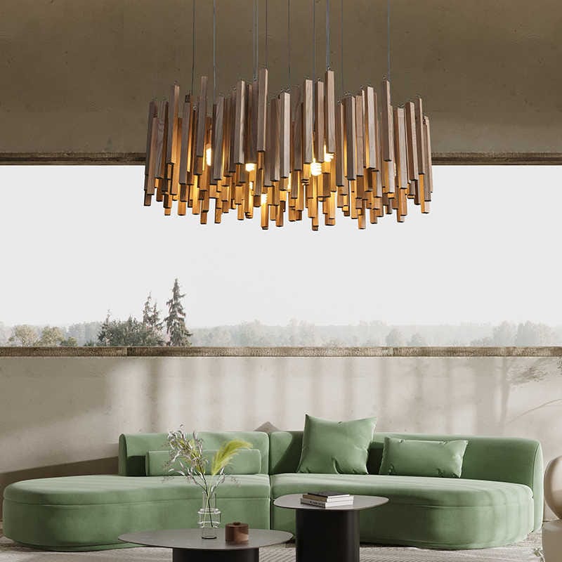 The Cascade Wooden Chandelier