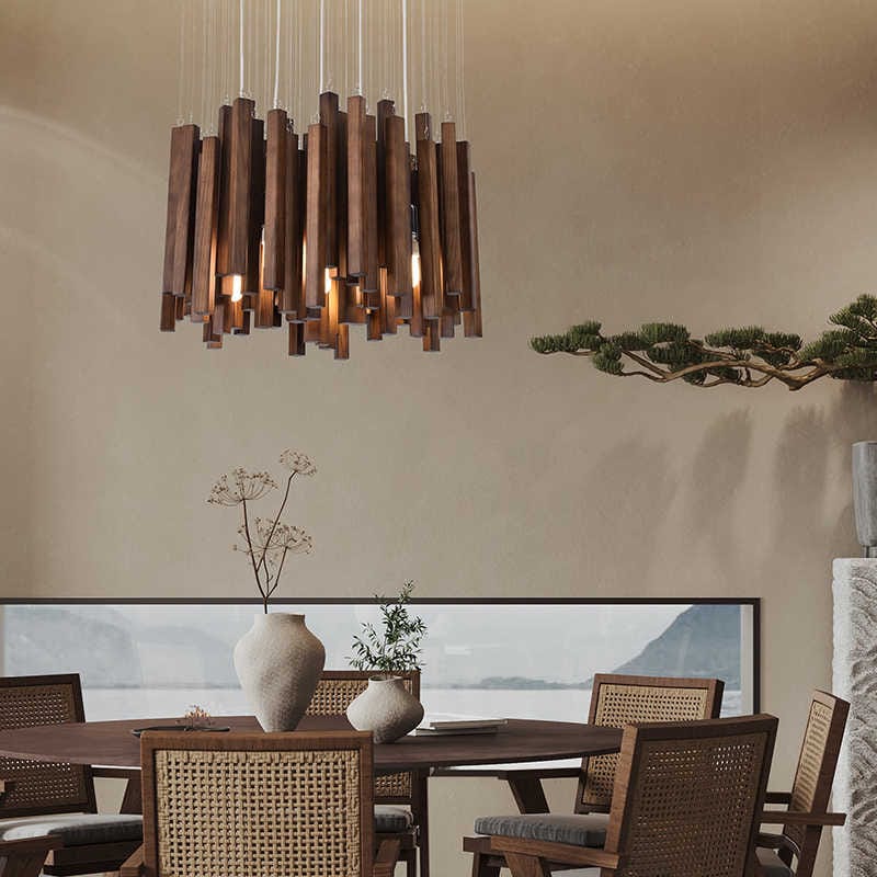 The Cascade Wooden Chandelier